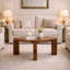 Solid Wood Oak Half Moon Coffee Table