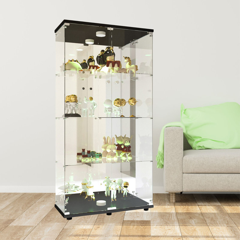 Armoire à vin en verre à quatre portes avec quatre portes