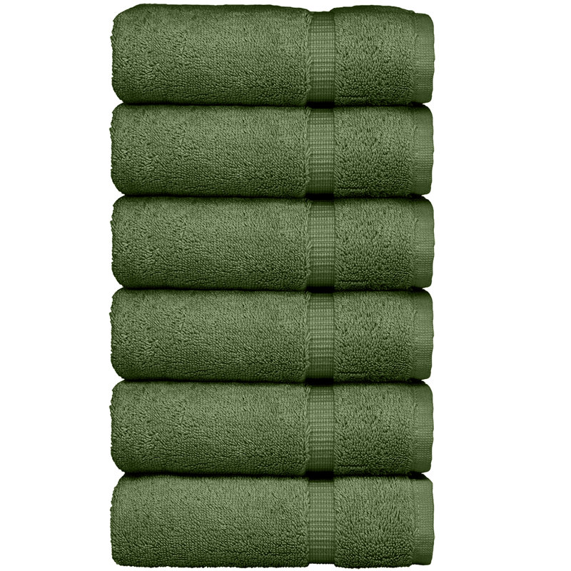 Ensemble de 6 serviettes en coton Wellston, Mousse