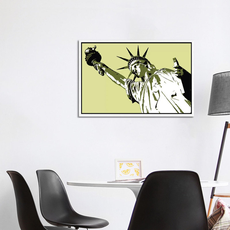 Lady Liberty by Steez - Gallery-Wrapped Canvas Giclée on Canvas, 101.6 cm H x 66.04 cm W, White Framed