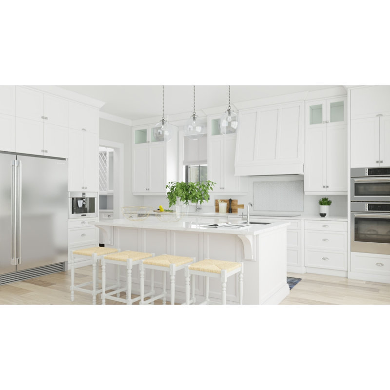 Tabouret de comptoir 24 po Hawthorne, Blanc