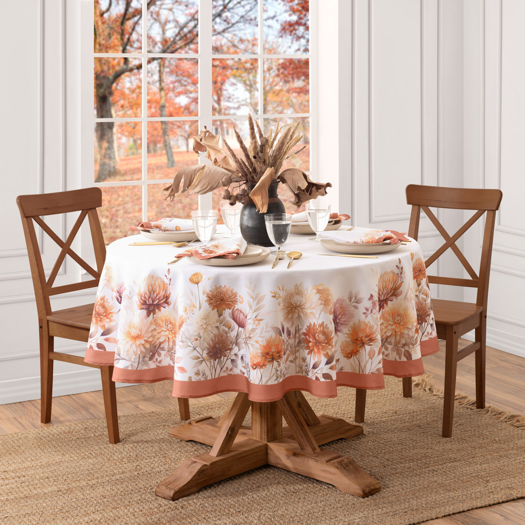 Autumn Blooms Harvest Tablecloth East Urban Home