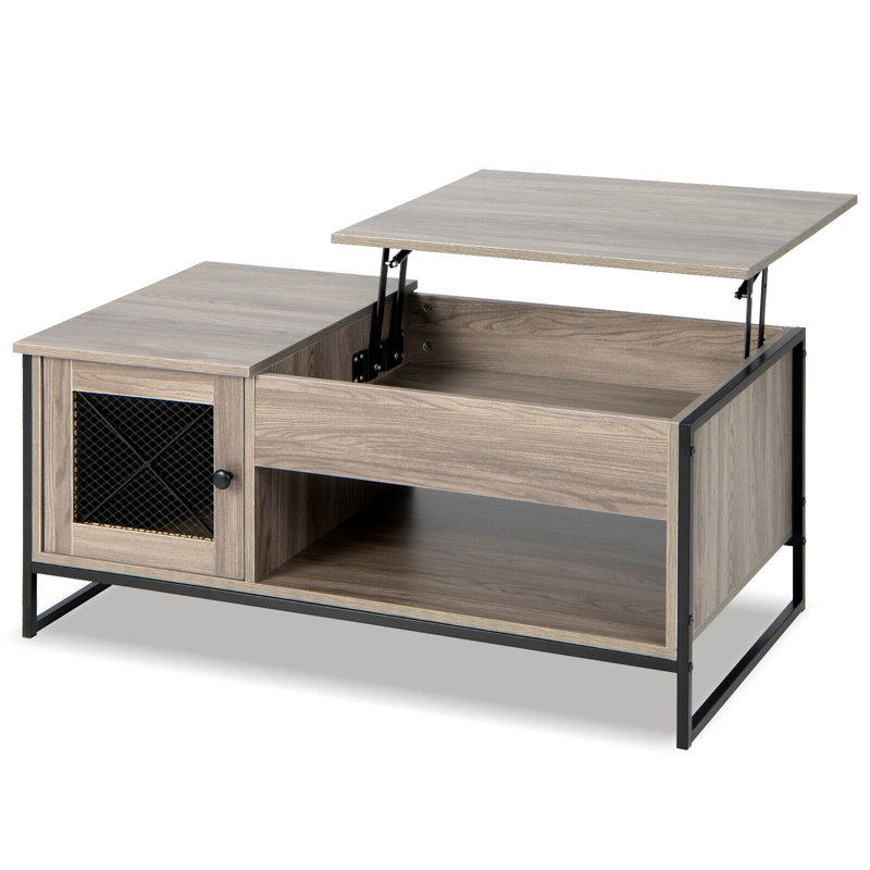 Table basse traîneau extensible avec rangement Geryon