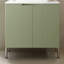 30-Inch Freestanding Bathroom Cabinet with Carrara White Sintered Stone Top and Two Doors, Green (Sink Not Included))