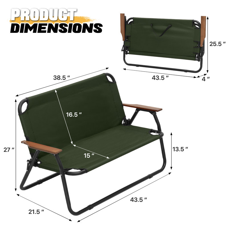 Chaise de camping Omika, Vert foncé