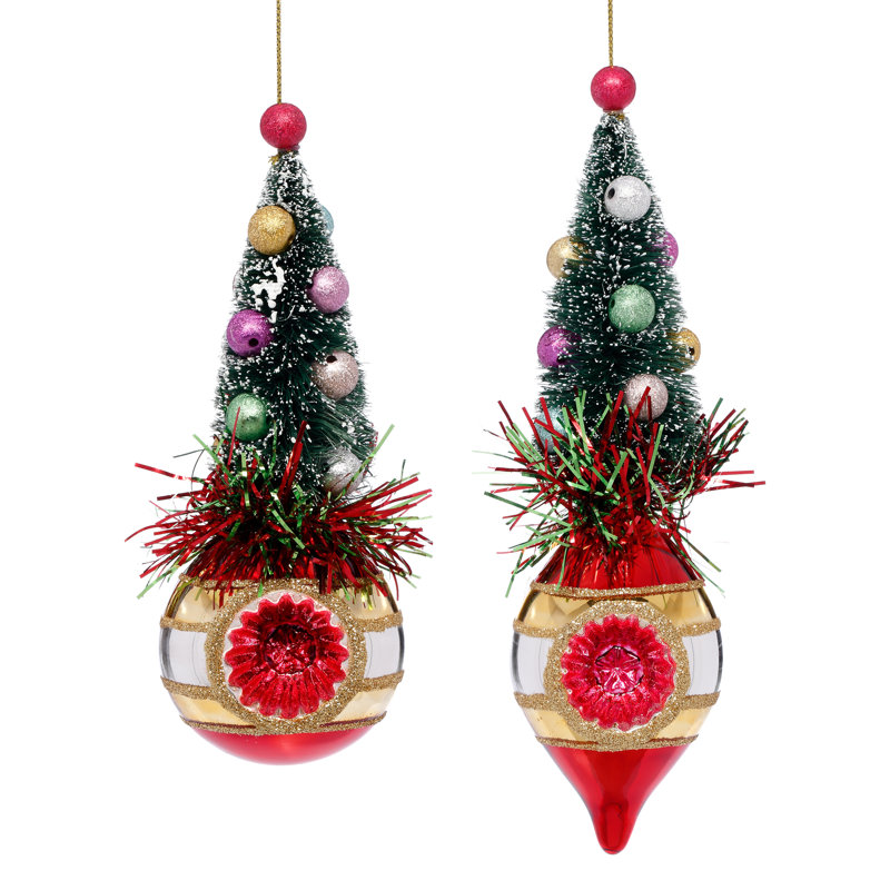 Mini Tree Topper Ornament, Set Of 12  - 8 Inches