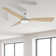 52" Savitri LED Smart Flush Mount Ceiling Fan with Remote Control and Light Kit Included