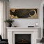 «Moody Yellow Crescent Moon Night Clouds Home Decor Extra Large», reproduction d'art sur toile encadrée-107118218-111665913