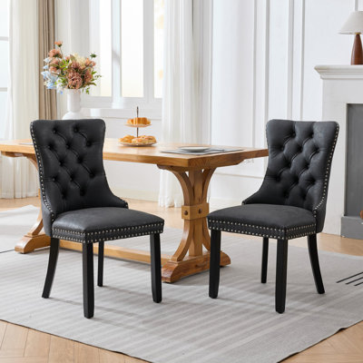 Solid Wood High Back Dining Chairs