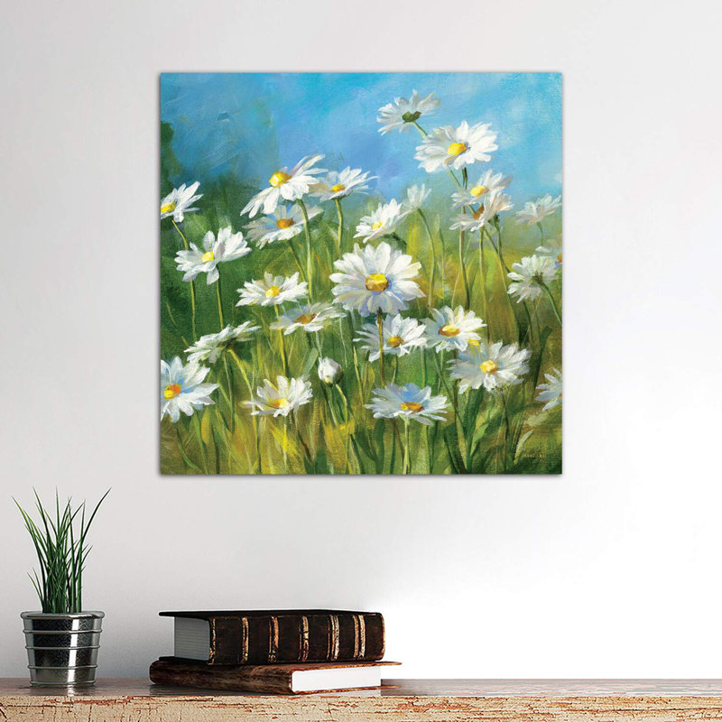 «Summer Field II» par Danhui Nai - reproduction d'art, H 26 po x l 26 po x P 1,5 po, Toile tendue