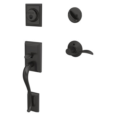 Addison Handleset with Deadbolt and Accent Door Lever and Rosette