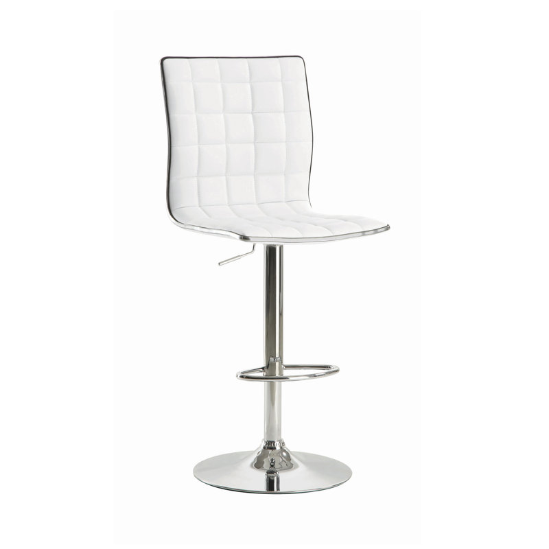 Tabouret à hauteur ajustable Hermod, Blanc