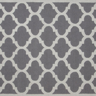 Tapis de zone gris touffeté à la main Aroa Cupola