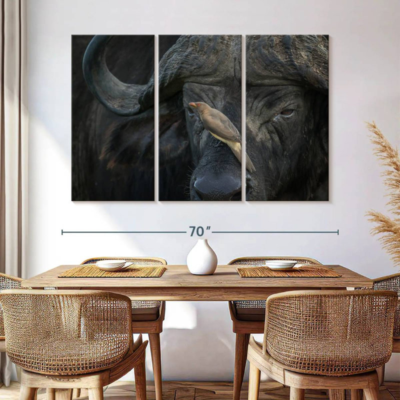 Bird On Buffalo, 42" H x 65" W