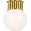 Nolan Flush Mount with White Glass Dome-549083041-549083047