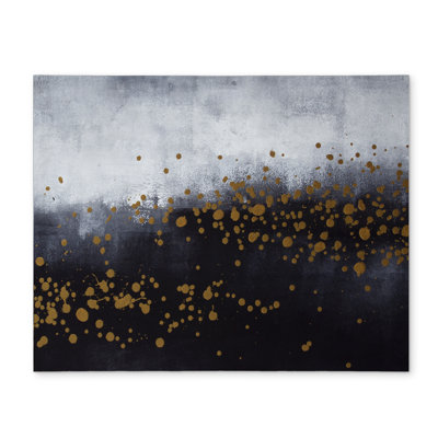Pattern Contemporary Bedroom Placemat - Gray & Gold Dots Decor