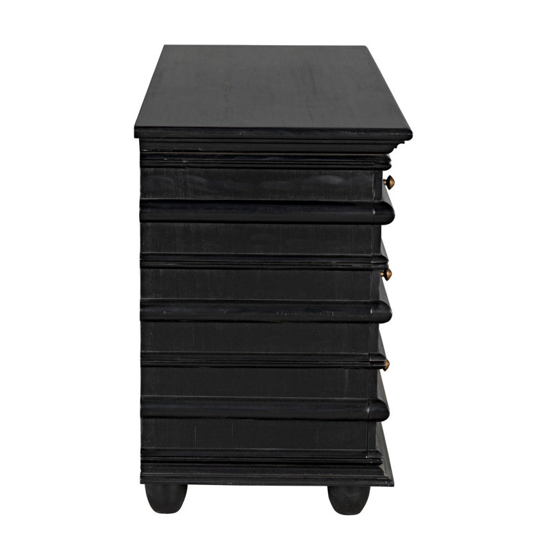 Ascona 6 - Drawer Dresser, Hand Rubbed Black