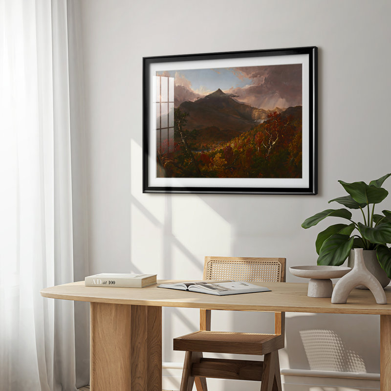 The Notch of the White Mountains (Crawford Notch) - Thomas Cole - reproduction encadrée avec passe-partout et verre - 1839