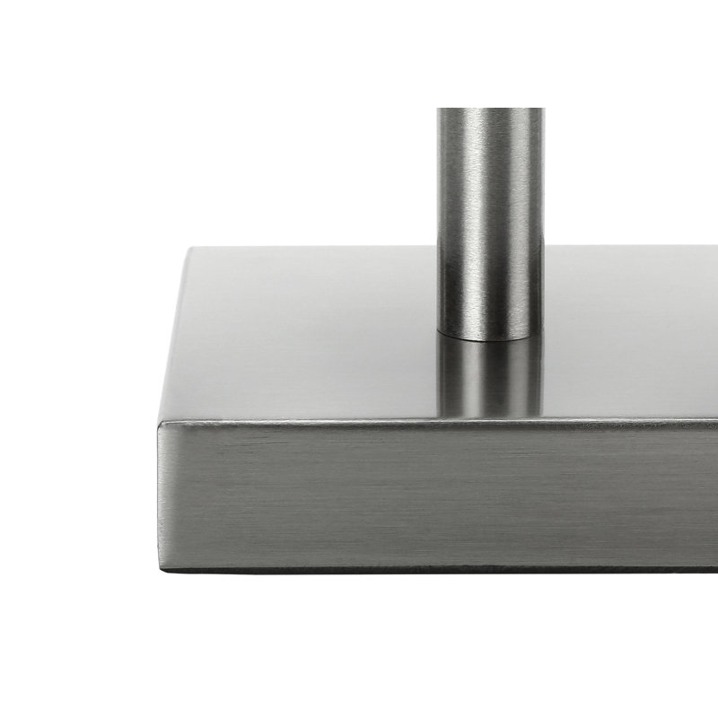 Ensemble de 2 lampes de table de 17 po de hauteur, port USB inclus, métal nickel, abat-jour ivoire / crème, contemporain