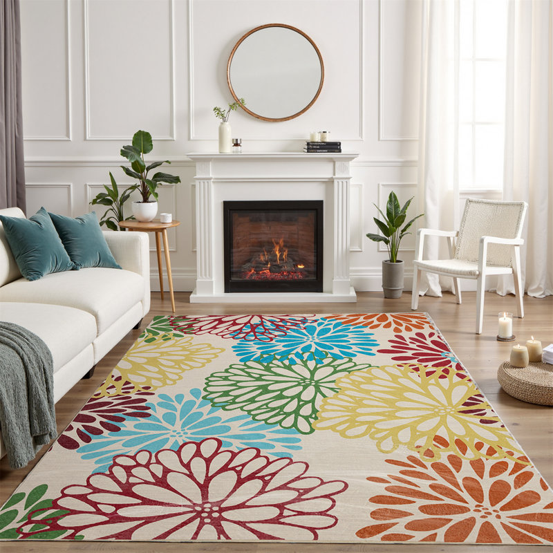 Rectangle Polyester Machine Woven Area Rug, Rectangle 9' x 12'