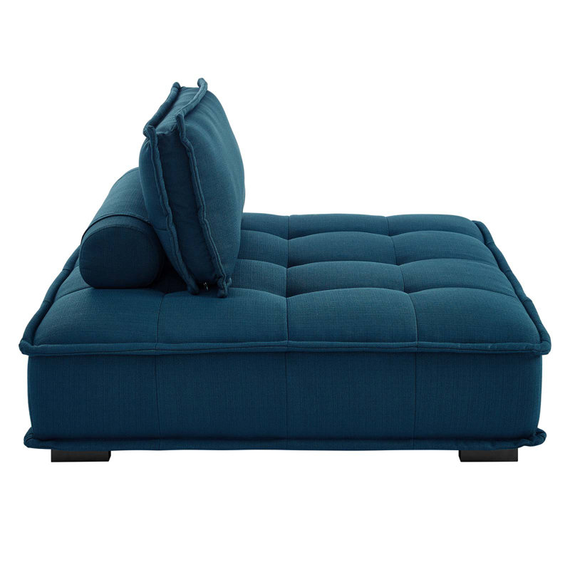 Fauteuil sans accoudoirs en tissu Modway, Polyester azur