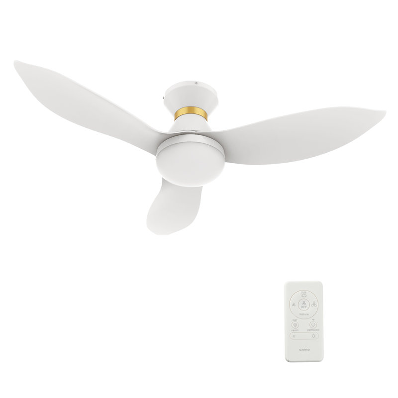 45'''' Smart Ceiling Fan With Remote, Light Kit IncludedWorks With Google Assistant And Amazon Alexa,Siri Shortcut., White
