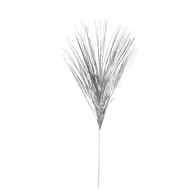 43" Silver Tinsel Artificial Grass Christmas Spray