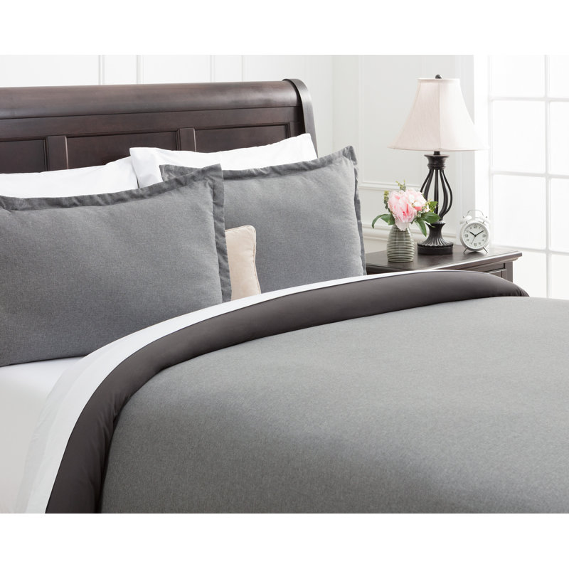 Ensemble de housse de couette réversible en microfibre Chanasya, Housse de couette pour très grand lit et 2 taies 