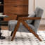 Juriana Mid Century Modern Upholstered Solid Wood Accent Armchair with an Extra Pillow-601650467