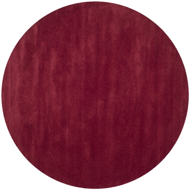 Frann Hand Tufted Wool Solid Color Rug, Round 8'