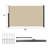 Retractable Side Awning, 118" X 71" Beige, And Water , Privacy Screen For Patio, Garden, Balcony, Construction Waterproof Ideal Balcony Privacy, Metal Frame