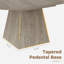Table de salle à manger ronde extensible de 119 à 160 cm pour 4 à 8 personnes, plateau épais et pied central au design minimaliste moderne, idéale pour les petits espaces - Gris-1526456264