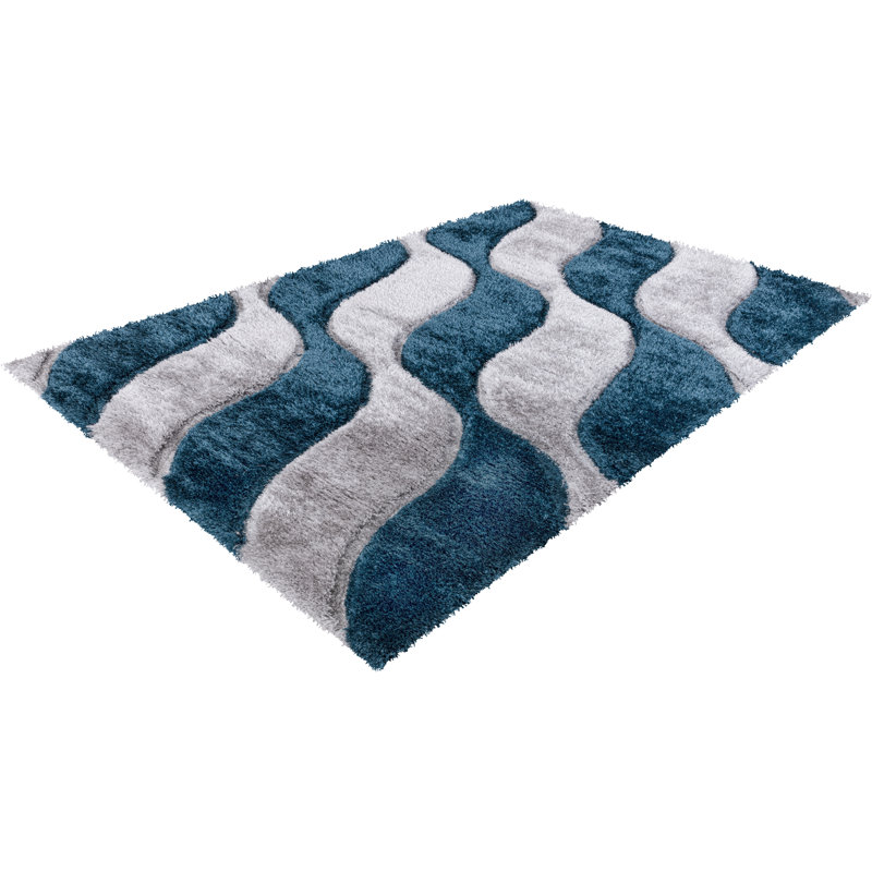 Afner Geometric Machine Tufted Shag 80cm X 150cm Indoor / Outdoor Area Rug