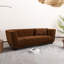Canapé de style Mid-Century moderne avec un petit design carré, en tissu de velours lisse pour une expérience d'assise confortable et élégante.-1726614655