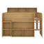 Lit mezzanine double avec plusieurs tablettes de rangement, bureau et structure de lit mezzanine en bois massif pour enfants, adolescents et adultes-249216324