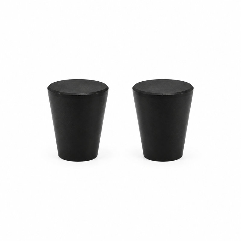 Black Single-Hole Tapered Cabinet Pull