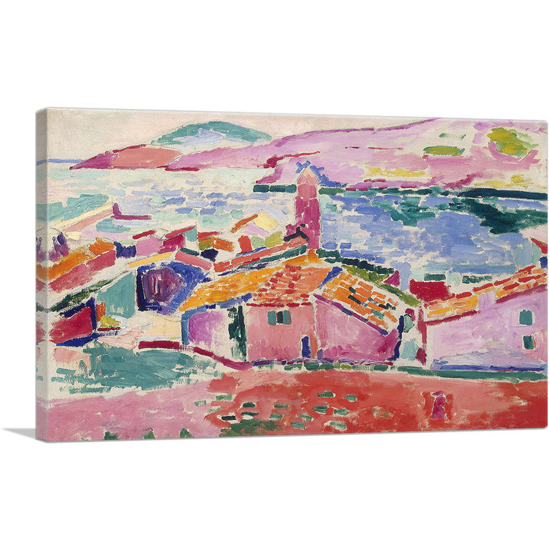 «View of Collioure 1905» par Henri Matisse, reproduction d'art sur toile tendue, H 18 po x l 26 po x P 1,5 po