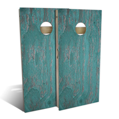 Rustic Blue Cornhole Board Set | Includes (2) Boards, (8) Bags & Optional Accessories