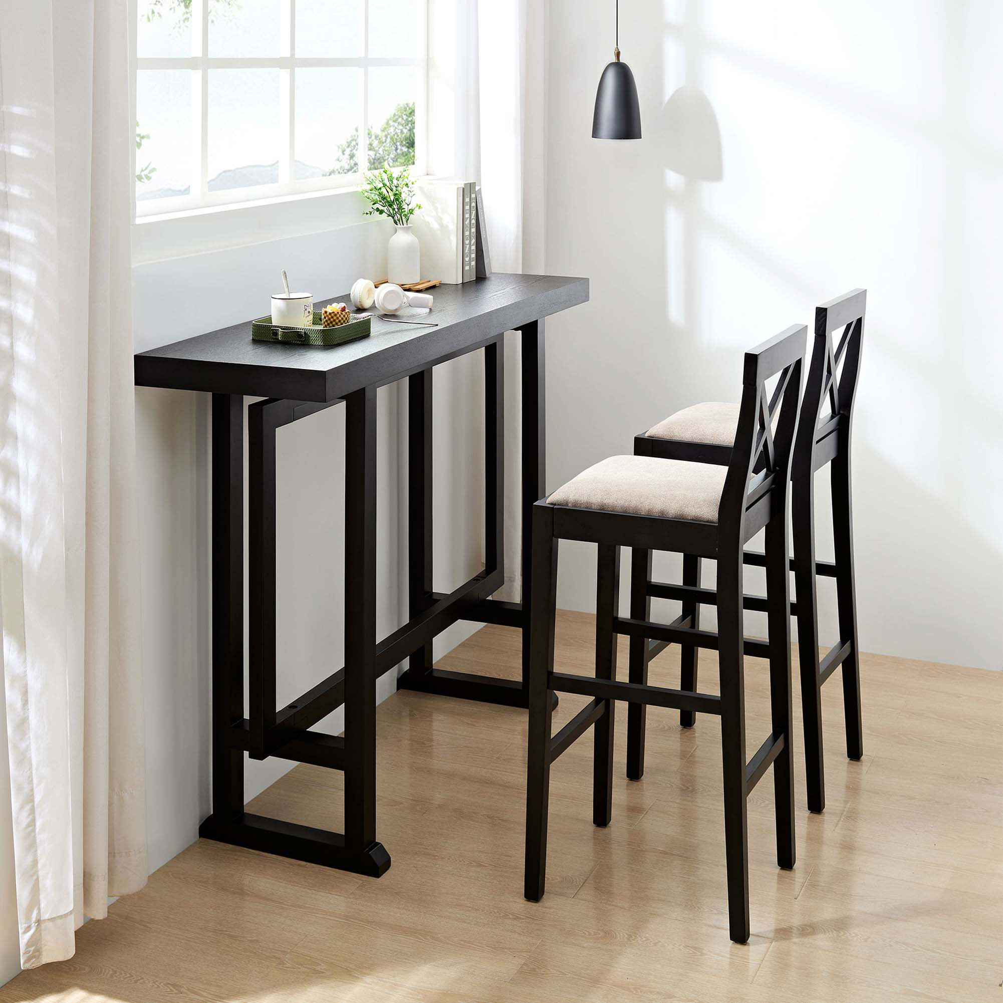 Latitude Run® Bar Table,Bar Chair, Extra Long Entryway Table For Entryway, Hallway, Living Room ...