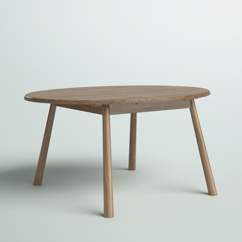 Ernest Extendable Oak Round Solid Wood Dining Table