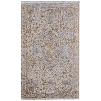 Cadiz Traditional Medallion Ivory Area Rug
