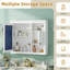 Élégante armoire de rangement pour salle de bain, armoire murale de salle de bain avec miroir, armoire de rangement murale avec 3 tablettes