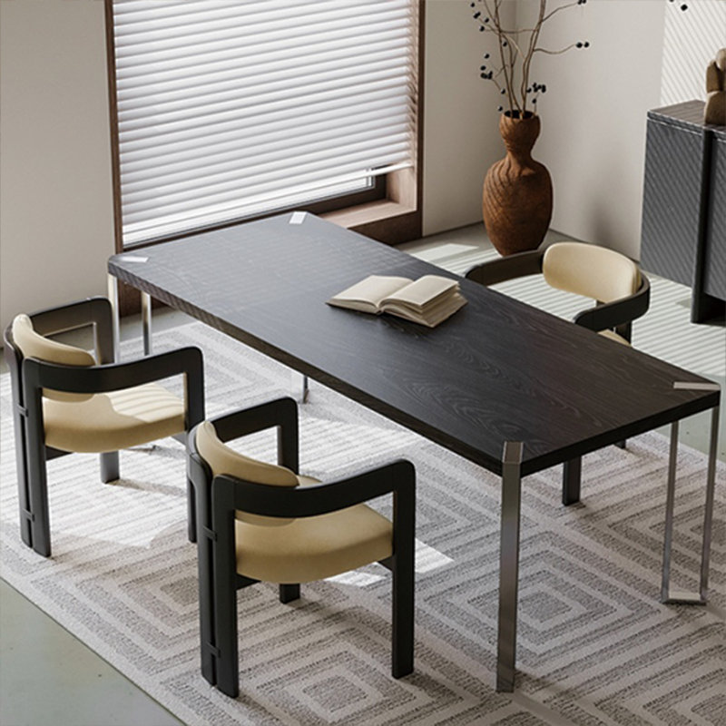 Durable solid wood dining table, 29.52"H x 86.61"L x 35.43"W