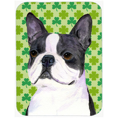 Shamrock Lucky Irish Wood Glass Cutting Board