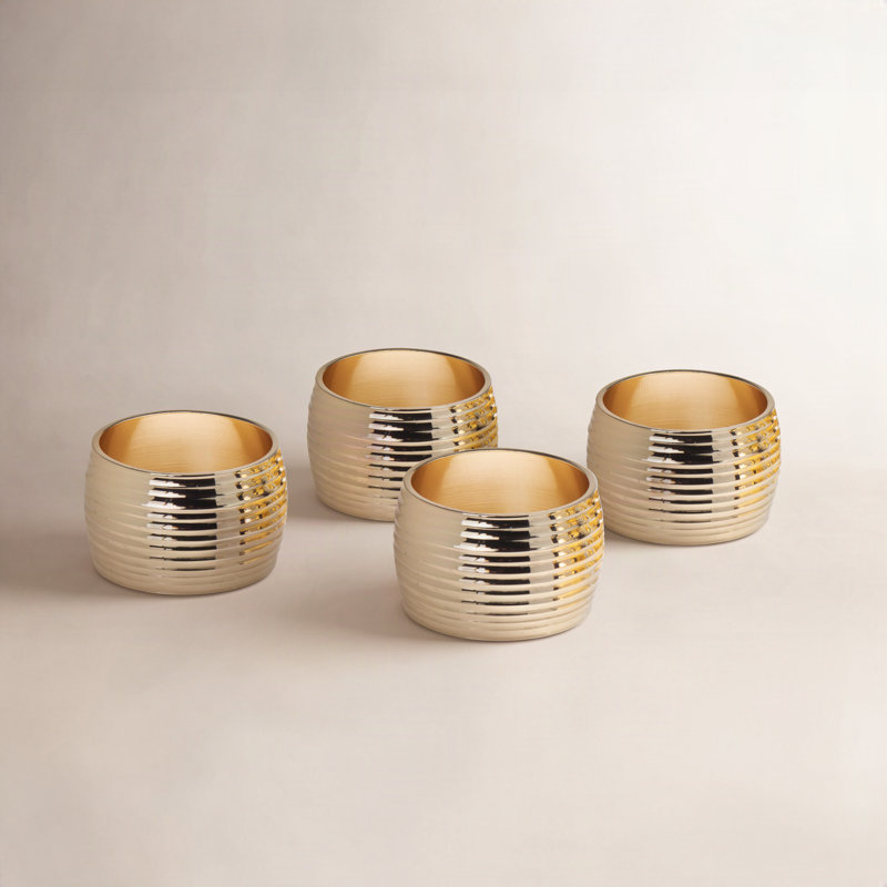 Napkin Rings, Gold