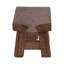 Rehausse de service en bois rustique avec poignée - plateau repose-pieds pour présentation élégante, plateau décoratif pour les accessoires de table et plateau de table basse - plateau d'appoint surélevé pour organiser les essentiels - 6 po, brun