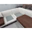 Canapé modulaire réversible en microfibre avec repose-pieds Mandey-3580387