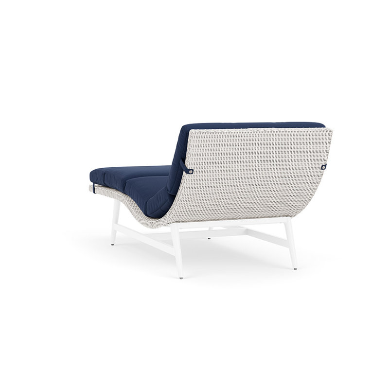 Cascade Outdoor Chaise Lounge, Beach Navy, White
