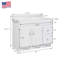 Meuble-lavabo blanc Concord de 37 po avec plateau blanc uni, entièrement assemblé