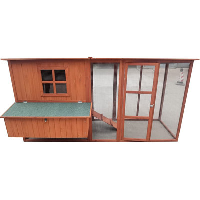 Daliyah 18.2 Square Feet Chicken Coop with Chicken Run For Up To 4 Chickens